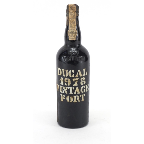 2303 - Bottle of Ducal 1978 vintage port, removed from British Airways First Class