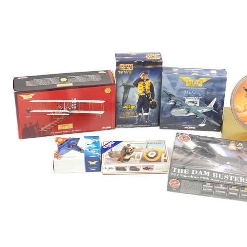 2232 - Mostly Military interest model kits and die cast aircrafts including Corgi aviation archive, Elite F... 