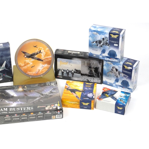 2232 - Mostly Military interest model kits and die cast aircrafts including Corgi aviation archive, Elite F... 