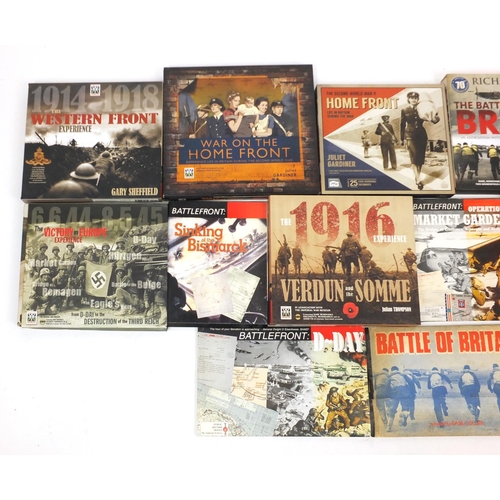 2149 - Military interest hardback books including 1914-1918 The Western Front Experience, The Battle of Bri... 