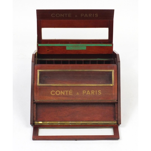 2199 - Conté A Paris counter top display case, 25cm H x 45cm W x 47cm D