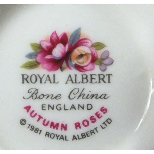 2198 - Royal Albert Autumn Roses dinner and teaware, together with a Royal Albert Old Country Roses teapot