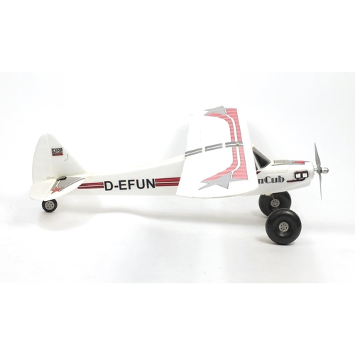 2412 - Two large remote control aeroplanes, D-Efun and XJ580, the largest 145cm wing span