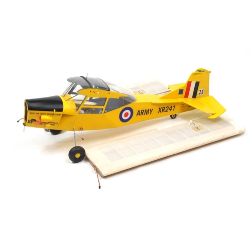 2417 - Large incomplete petrol remote control aeroplane - Army XR241, 200cm wing span