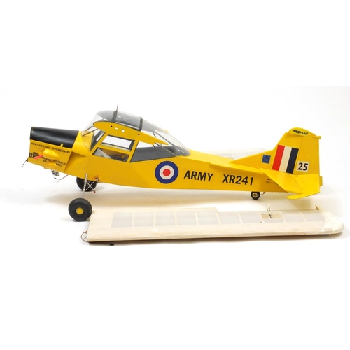 2417 - Large incomplete petrol remote control aeroplane - Army XR241, 200cm wing span