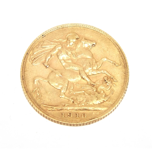 2594 - Edward VII 1910 gold sovereign