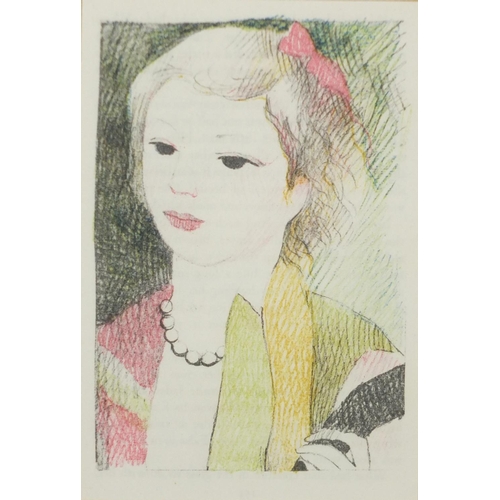 2241 - Marie Laurencin - Garden Party, lithograph, inscribed verso, mounted and framed, 17cm x 11.5cm