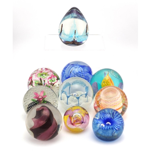 2210 - Mostly Caithness glass paperweights, three with boxes
