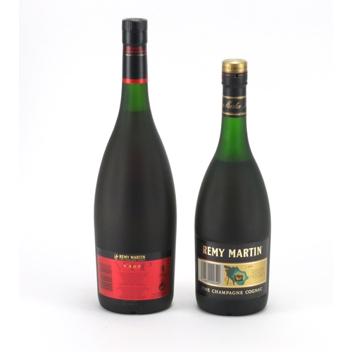 2168 - Two bottles of Rémy Martin fine champagne cognac with boxes, 1L and 70cl