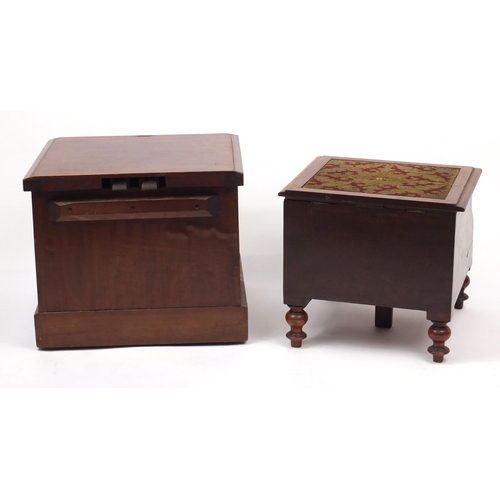 84 - Two Victorian mahogany commodes