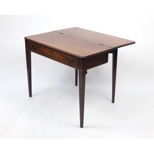39 - Victorian mahogany folding tea table, 74cm H x 90cm W x 40cm D (folded)