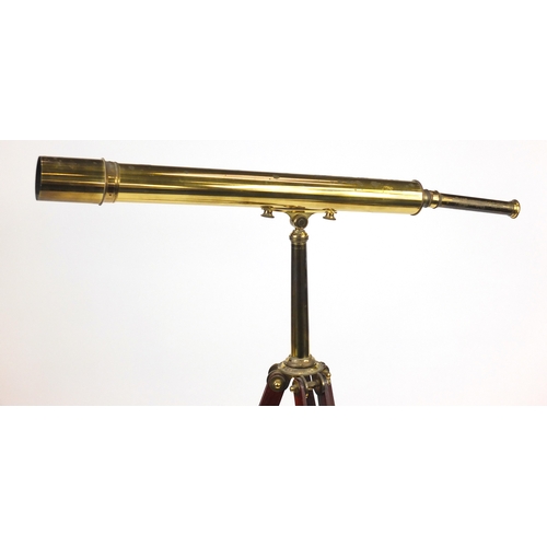 2033A - Brass and mahogany floor standing telescope, by Culpeper Instruments Ltd England, No123