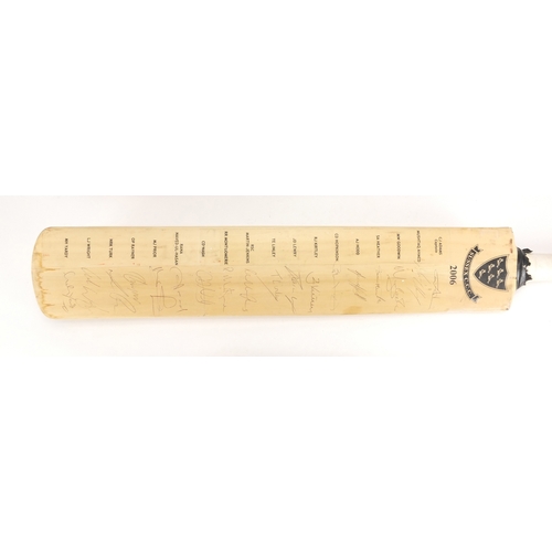 2565 - Three autograph cricket bats including Sussex CCC 2006, Sussex 91 and Essex 91, the largest 86cm in ... 