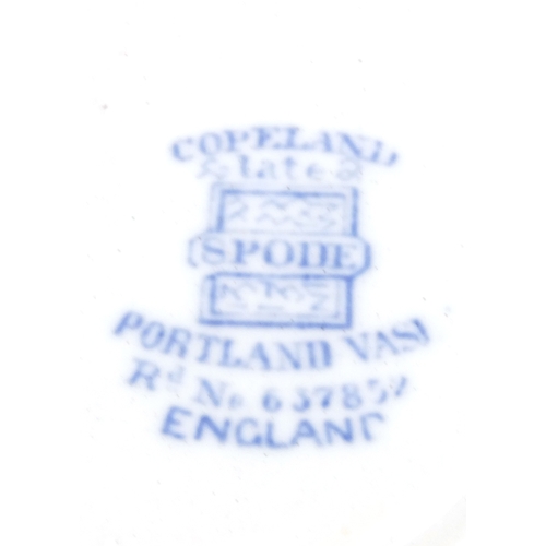 2148 - Copeland Spode Portland Vase dinnerware including two lidded tureens, two lidded sauce tureens, plat... 