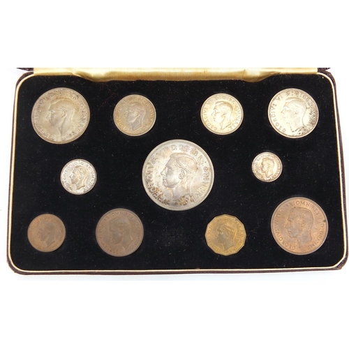 2579 - Two British specimen coins sets comprising George VI 1937 and Elizabeth II 1953, both with fitted ca... 