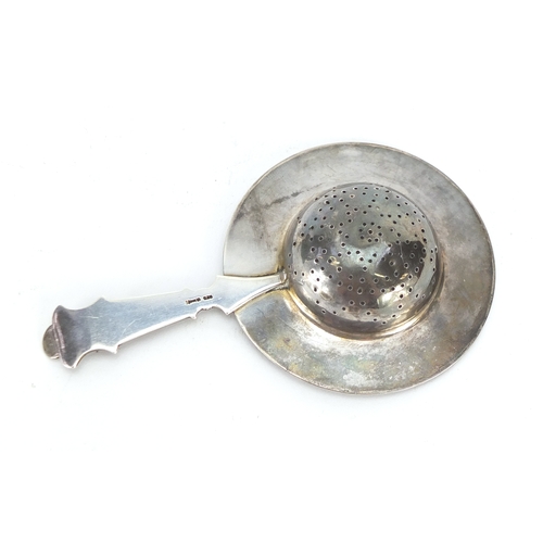 2478 - Silver and Champlevé enamel tea straining spoon, by David Andersen, 11.5cm in length, approximate we... 