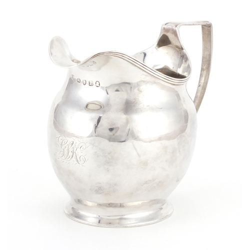 2500 - Georgian silver cream jug, indistinct makers mark, London 1806, 9.5cm high, approximate weight 106.0... 