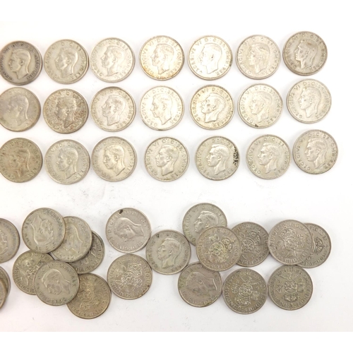 2587 - British pre decimal pre 1947 two shillings, approximate weight 540.0g