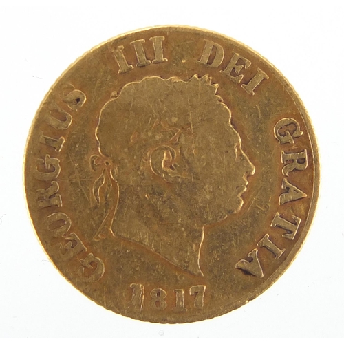 2596 - George III 1817 gold half sovereign