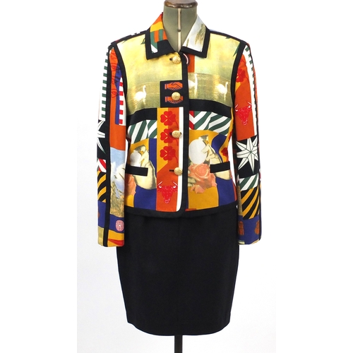 2443 - Vintage Biba evening jacket and skirt, sizes 42