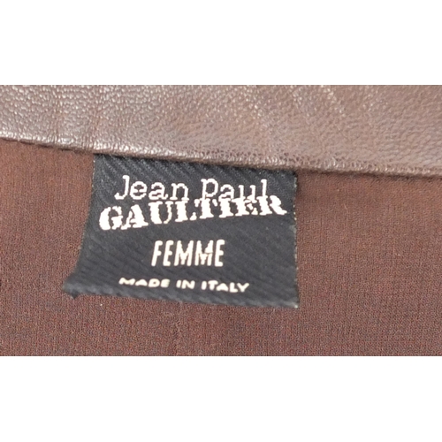 2445 - Jean Paul Gaultier Femme Tejido leather jacket, size 10