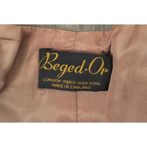 2446 - 1980's Beged-Or leather Culotte suit, size 10