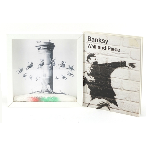 2150 - Banksy Walled Off box set lithograph with concrete section and hotel order confirmation together wit... 
