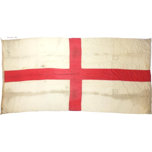 1040 - *Description amended 30-01-18* St George's Cross Naval flag, inscribed HC, 360cm x 187cm