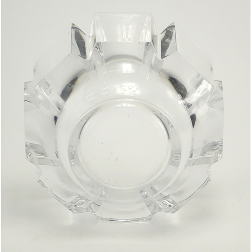 2184 - Orrefors clear glass bowl, etched marks to the base, 19cm in diameter