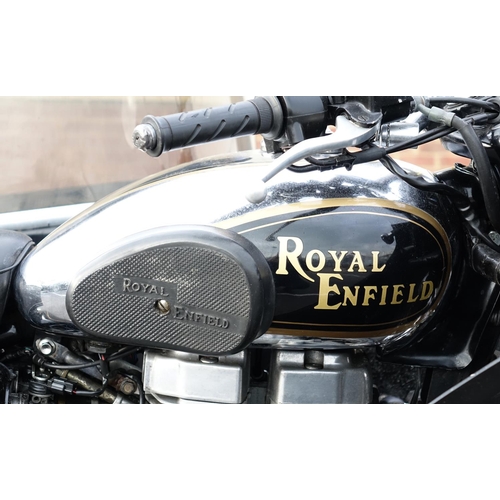 2003 - 2010 Royal Enfield Bullet Electra CL EFI 500cc motorbike with side car, 9263 recorded miles, registe... 