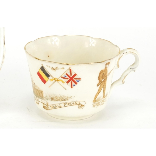 164 - Jackson & Gosling Military interest cup and saucer, European War 1914