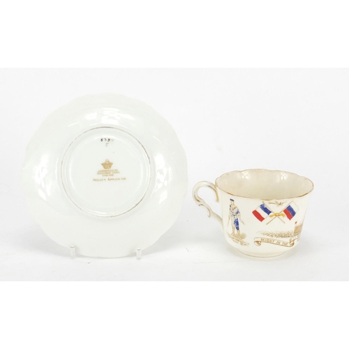 164 - Jackson & Gosling Military interest cup and saucer, European War 1914