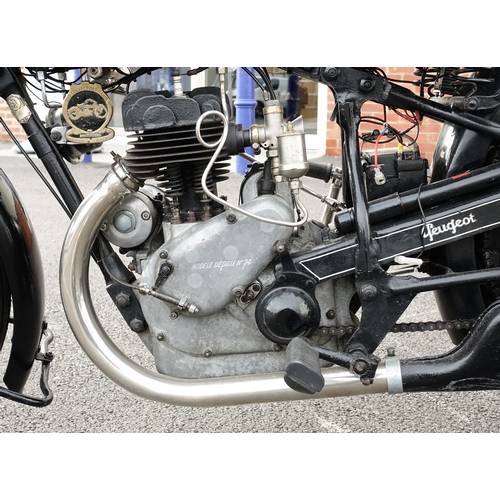 2002 - 1933 Peugeot P108SL 250cc motorbike, 18 recorded miles from rebuild, registration 593 YUJ, one recor... 