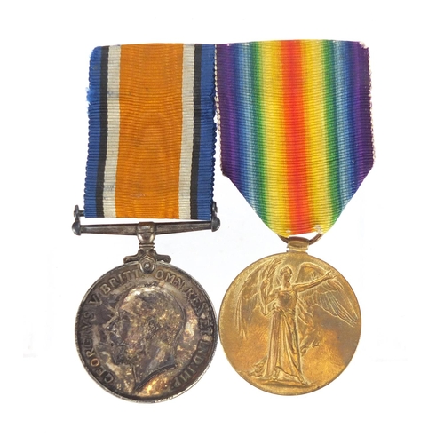 196 - British Military World War I pair awarded to 5159PTE.J.WEBSTER.R.HIGHRS.