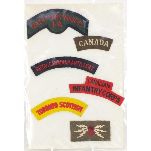 226 - Predominantly Canadian and Irish Military interest cloth patches, including The Royal Canadian Regim... 