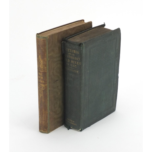 155 - Two 19th century gold mining related hardback books comprising Victoria and the Australian Gold Mine... 
