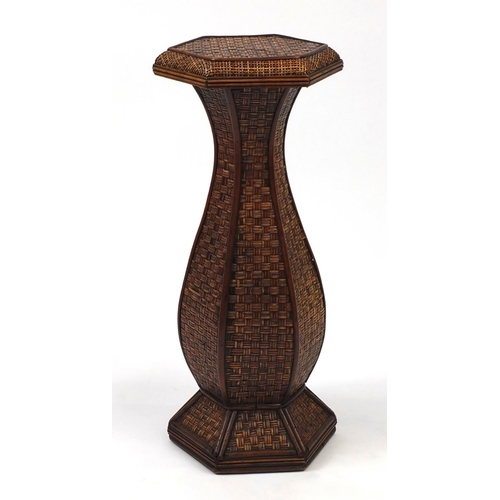 85 - Rattan jardinière stand, 78cm high