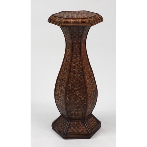 85 - Rattan jardinière stand, 78cm high