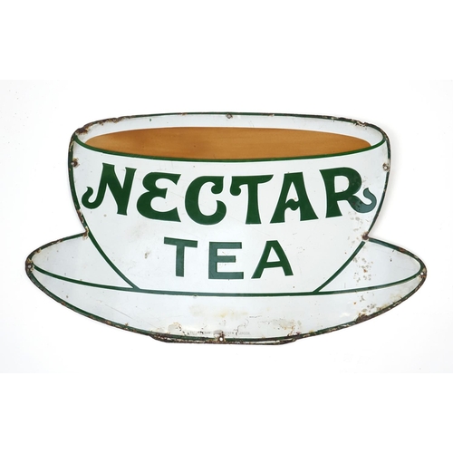 116 - Nectar Tea enamel advertising sign, 32cm x 54cm