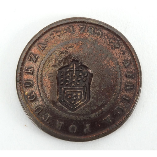 620 - Maria . I . E . Petrus commemorative medallion, 4.5cm in diameter