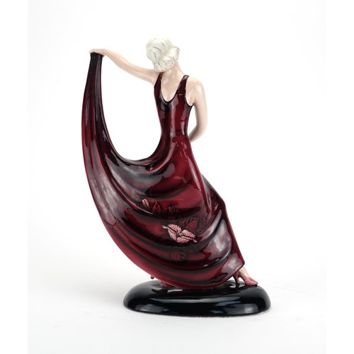 554 - Austrian Art Deco pottery figurine of a dancer by Goldscheider, factory marks and numbered 2343520 t... 
