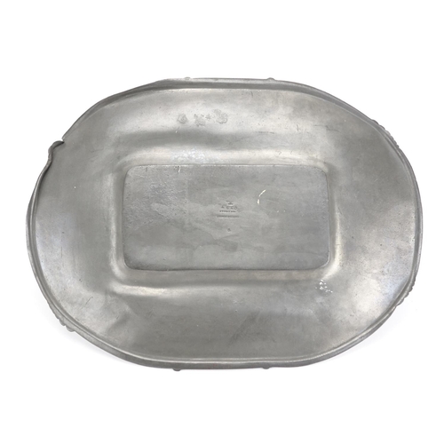 576 - Arts & Crafts pewter basket by Liberty & Co designed by Archibald Knox, impressed marks and numbered... 