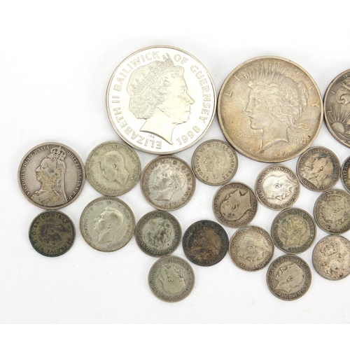 629 - Mostly British pre decimal coinage including silver examples