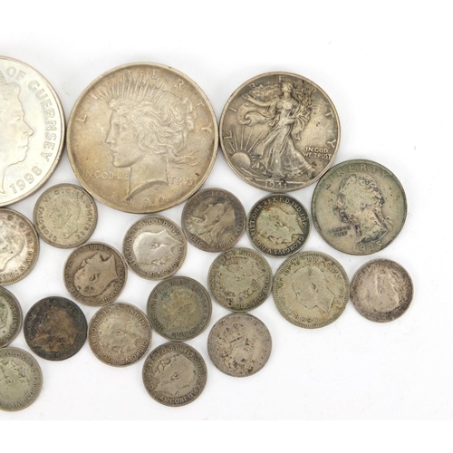 629 - Mostly British pre decimal coinage including silver examples