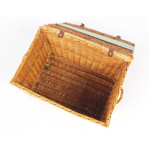 82 - Fortnum & Mason wicker basket, 40cm H x 56cm W x 40cm D