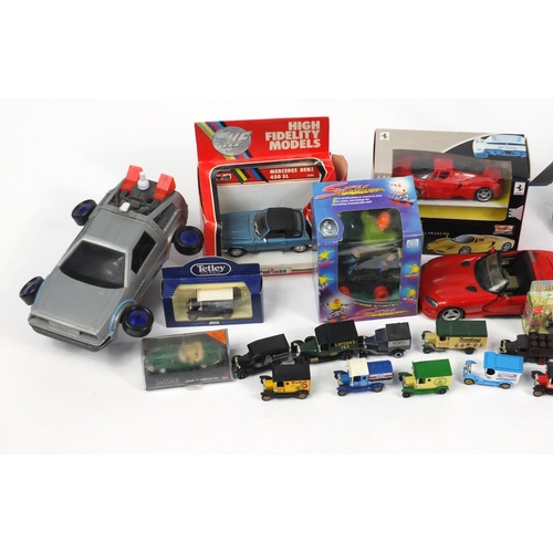 230 - Vintage and later toys, some die cast including Polistil, Bburago Back to the Future car and Thunder... 