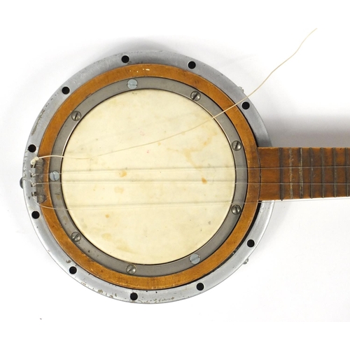 148 - Vintage Vaudeville banjo ukulele, 55cm in length