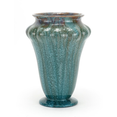 535 - Pilkingtons Royal Lancastrian pottery vase having a mottled glaze, impressed factory marks and numbe... 