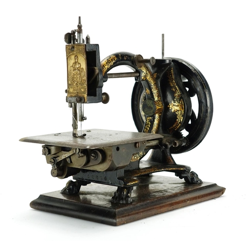 66 - 19th century Royal Sewing Machine Company Shakespeare sewing machine, 28.5cm high