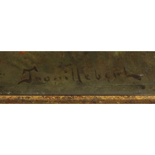 874 - Paul Desire Trouillebert - Pres De La Ville D'avray, oil on wood panel, framed, 53cm x 41.5cm (PROVE... 
